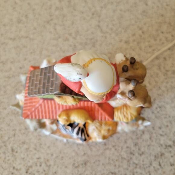 VTG Noah's Ark Handpainted Ceramic Nightlight Light Up Display Animal Figurine - Picture 5 of 16